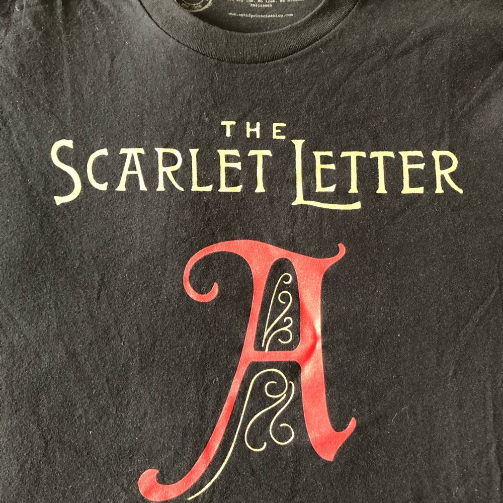 NWT Out of Print Scarlet Letter tee Unisex small